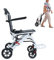 cadciehe Sedia a rotelle portatile da viaggio, sedia a rotelle pieghevole leggera (8,2 kg) sedia a rotelle per adulti anziani trasporto sedie a rotelle supporto 90,7 kg sedia a rotelle in alluminio