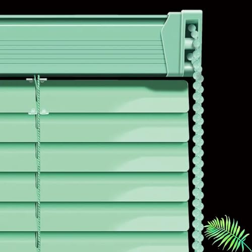 Green Venetian Blinds 50/60/70/80/90/100cm Wide,Metal Aluminium Venetian Shades for Windows,Privacy Curtains,Blackout/Heat Insulation Horizontal Blinds,25mm Slats Shutters,W×H-140×200cm(55*79in)