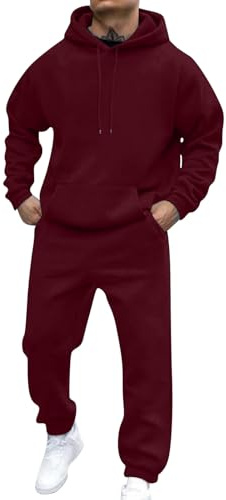 Mens Full Tracksuit Set Leisure Jogging Set Letter Printed 2 Piece Hoodie with Hood and Pockets Sports Pants Tracksuits Loungewear Sets Men's 2pcs Crewneck T-Shirt Sports Shorts Set Christmas