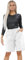 Ladies Cherry Berry Shorts - Womens Plain Capri Length Stretch Fit Pull On Elasticated Waist Summer Crop hot Pants Short Pants Plus Size 10-20 UK (16, White)