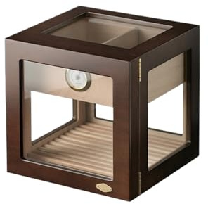 ZZlei2yu-12 Portatile da Viaggio Humidor for sigari Humidor in Vetro visibile Scatola da Viaggio