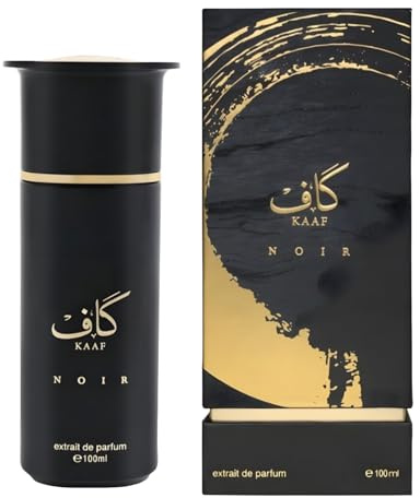 Ahmed Al Maghribi Kaaf Noir Extrait De Parfum 3.4 Oz – Luxury Unisex Long Lasting Perfume for Men & Women | Citrus Woody Aromatic Fragrance with Vetiver, Lavender, Musk | Premium Arabic Perfume