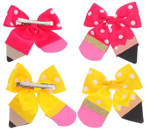 POPETPOP 2pares Sombreros Lazos Grandes para Pinzas de Cocodrilo Accesorios Pelo Vuelta al Cole para Niñas Pequeñas y Adolescentes