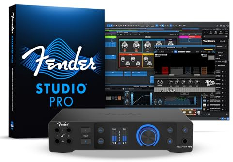 Fender Quantum HD 2 | 20x24 USB-C Audio Interface for Music Production, MAX-HD Mic Preamps, Front Instrument Inputs, ADAT & S/PDIF I/O, Auto Gain, Re-Amp Outputs, Loopback, Headphone Amp, Mac & PC