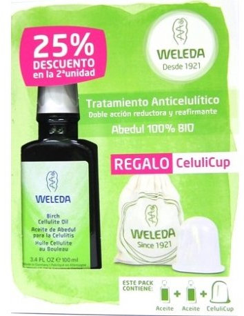 Pack Anticelulítico Weleda Aceite Abedul 2 unidades + CeluliCup