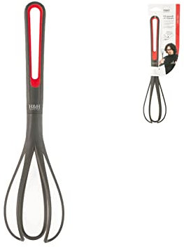 H&H Alessandro Borghese Frusta, Nylon, Nero/Rosso, 29 cm