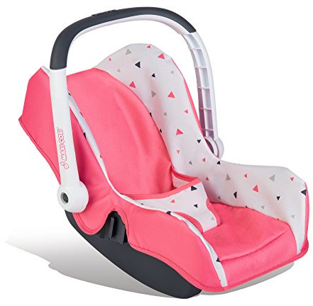 Smoby - Seggiolino auto Maxi Cosi - Seggiolino auto con staffa per il trasporto in design originale Maxi-Cosi, accessori per bambole fino a 42 cm, per bambini dai 3 anni, rosa, viola