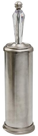 Splash Home Tammy Stainless Steel Toilet Brush and Holder, Satin Nickel
