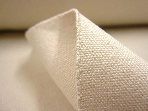 100% Cotton Canvas Natural Artist Duck Fabric 12Oz 340GSM Weight 72 183cm Wide Sold Per Meter by Discount Fabrics LTD