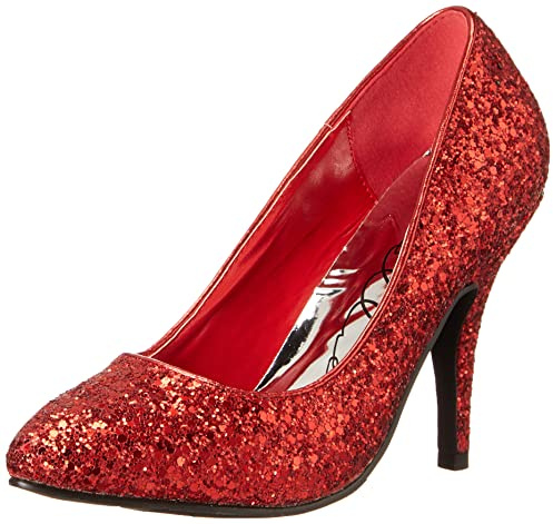 Ellie Shoes Shimmer Pump, Red, 14