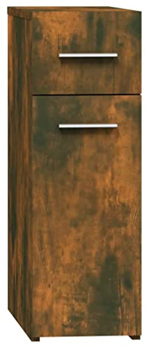 vidaXL Apothekerschrank Lagerschrank Kommode Beistellschrank Mehrzweckschrank Standschrank Schrank Räuchereiche 20x45,5x60cm Holzwerkstoff