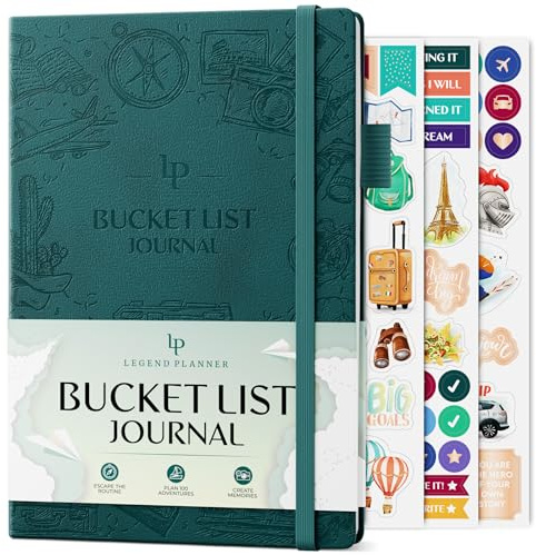 Legend Bucket List Journal – The Ultimate Notebook to Plan Adventures, Travels, Goals & Experiences – Bucketlist Book for Couples (Dark Teal)