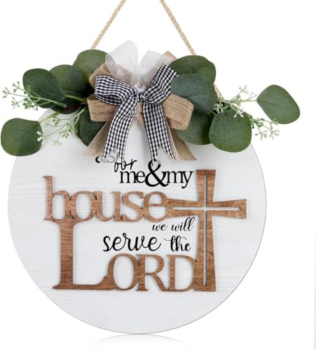 TOARTi Christian Wall Sign Bible Plaque Jesus Cross Decor for Home 11.5in