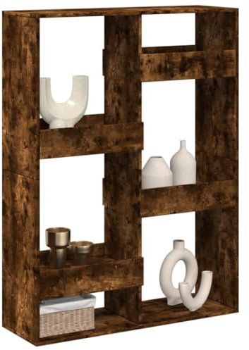 qohoio Cloison de séparation chêne fumé100x33x135 cm Bois d'ingénierie,Paravent Interieur,Cloison Amovible