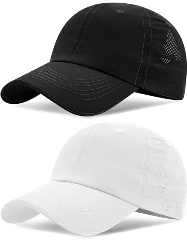 TAGVO 2 Confezioni Cappello da Baseball Uomo e Donna Estivo, Cappello Sportivi Running da Asciugatura Rapida Pieghevole Leggera, Protezione UV Traspirante Cappello Trucker Outdoor Berretto