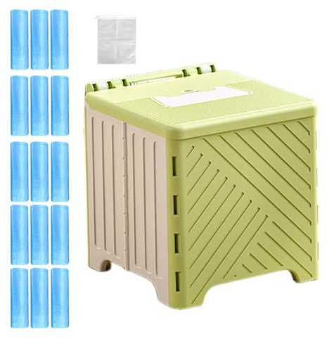 Toilette Portable - Pot De Chambre Camping - Réservoir Déchets Anti-Dérapant Pliable Avec Coussin PVC Pour Chantiers Éloignés Extérieur Camping-Car