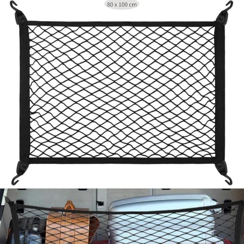 Rete Bagagliaio Auto per Jeep Renegade 2014-2021 2022 2023 2024 2025 BU, Nylon Elastico Rete Portaoggetti Tasca Organizer Fisso Bagagli Interni Accessori,B
