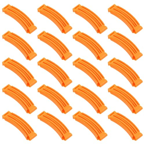 Healvian Kit 20 Bigoudis pour Permanente Racines, Pinces Creuses Orange 10 Pièces/boîte, Bigoudis Coiffure Volume Naturel pour Cheveux Courts et Longs, Coiffage Salon et Maison