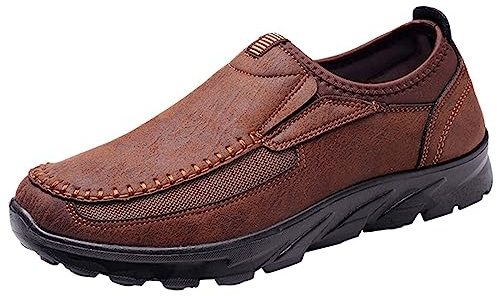 Loafers för män slip on vida fit skor mode promenad mockasiner bekväm pendlare kontor arbete Oxford affärer kontor klänning skor lätta låga loafers för användning hela dagen
