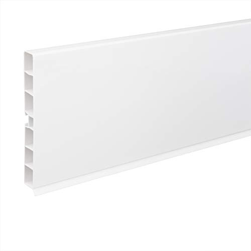 PVC Cuisine kickboard plinthe 100mm 1500mm Couleur: Blanc Brillant