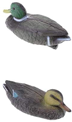 Fenteer 1 Paar Schwimmend Ente Jagd Garten Teich Vogelschreck Vogelscheuche für Garten Hof