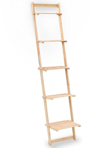 vidaXL Estantería de Pared Escalera Madera de Cedro 41,5x30x176 cm Librería