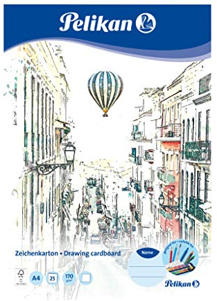 Pelikan 236805 Zeichenkarton A4, 25 Blatt, 1 Stück C4/25