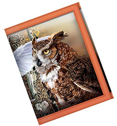 3D LiveLife Portefeuilles Chouette des Bois de Deluxebase. Porte Monnaie Homme Faune 3D Lenticulaire, Pièces, Billets & Cartes.Illustration sous Licence de L'Artiste renommé Steven Michael Gardner