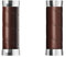Brooks Art: Uni Slender Ledergriffe (100 + 100 mm) – Antik-Braun – New22 Griff, Silber, Standard