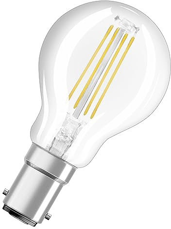 OSRAM LED Star Classic P40 LED Lampe für B15d Sockel, Tropfenform, Filament-Optik, 470 Lumen, warmweiß (2700K), Ersatz für herkömmliche 40W Glühbirnen, nicht dimmbar, 1er-Pack