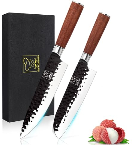 ChefHoablorn Ensemble de blocs de couteaux Porte-couteaux universel rond Porte-couteaux amovible Facile à nettoyer Gain de place Avec 5 couteaux Porte-couteaux de cuisine., CKF-10