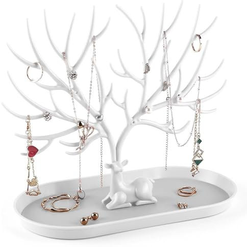 SXCCNW Antler Jewellery Stand, Tree Jewellery Organiser, Earring Ring Display Jewelry Stand, Design for Home Decor Decoration Gift,Girls Birthday Gifts