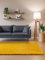 Interiyou Hochflor Teppich Sofia - 200x290 cm Gelb - flauschig und einfarbig - waschbar und rutschfest - weicher Langflor
