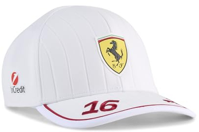 PUMA Scuderia Ferrari F1 Casquette Leclerc 2025 - Blanc - Taille Unique