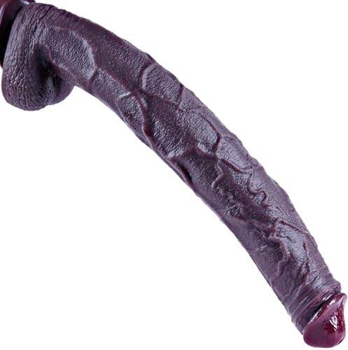 Dildo realistico nero gigante da 42 cm, grosso dildo in silicone, lungo pene con ventosa potente, giocattolo anale gigante XXXL per il punto G vaginale, grande stimolatore per uomini e donne