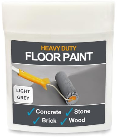 SmartSeal Heavy Duty Floor Paint - Light Grey, 75ml Sample - Hard-Wearing Garage Floor Paint with Anti-Slip Mid-Sheen Finish – also Ideal for Decking, Warehouse flooring, Brick, Concrete, Stone & Wood