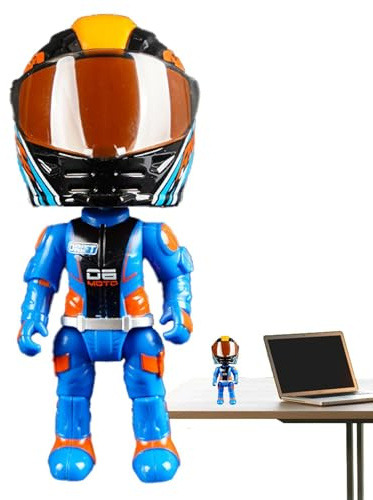 Figura De Acción De Motocicleta - Juguete Modelo De Jinete Versión Q | Muñeca Transformadora De Material De Aleación Móvil Deformable | De Escritorio - Colección De Regalos Navideños De Cumplea