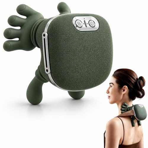 Topolenashop Massaggiatore Cervicale Ergonomico 4D Senza Fili – Cuscino Massaggiante Collo, Spalle e Schiena con Calore, Ricarica USB, Massaggio Profondo Portatile | 90263-cy-818