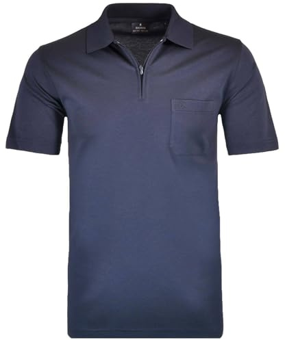 RAGMAN Herren Softknit-Poloshirt mit Zip Marine-070, XXL