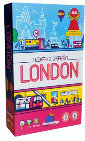 Blue ORANGE Games Next Station London Brettspiel - Familie oder Erwachsene Strategie Flip and Write Spiel für 1 bis 4 Spieler Empfohlen für Kinder ab 8 Jahren Spiel des Jahres 2023