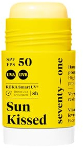 SeventyOne Percent | Sun Kissed: Sun Stick SPF 50 | Sun Stick Face & Sensitive Areas | Vegan | Very High Protection | Very Waterproof | 80% Natural - Made in France | 15 gr