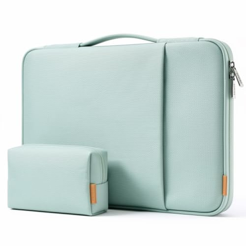 DOMISO 17 inch Laptop Sleeve Protective Case Cover Compatible with 17-17.3 inch HP Dell ASUS Lenovo Chromebook,Waterproof Computer Cases Bag with Handle,Mint Green