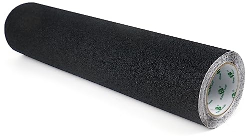 BOMEI PACK 500mmx5m Schwarz Antirutsch Klebeband Streifen mit Selbstklebend, Treppe Stufen Band Kleber Rutschfest Klebeband, Hohe Traktion Pad für Bodenbelag