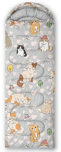 HOSIMA Saco de dormir para adultos, niñas, niños, impermeable, para camping, senderismo, exterior, viajes, caza, con bolsas de compresión (SDC304)
