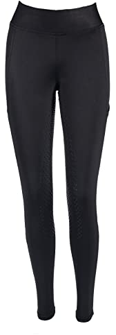 PFIFF 103100 Reitleggings Selina Damen, mit Handytasche, Schwarz 36