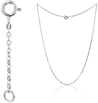 1 Stück Kettenverlängerung Silber,Kettenverlängerung,Kettenverlängerung Silber 925,Armband Verlängerung Silber,Verlängerungskette Silber,925 Sterling Silber Verlängerung Für Halsketten,3cm