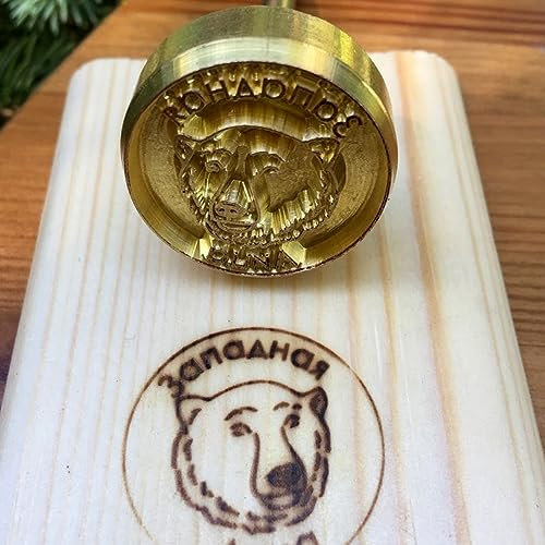 Kundenspezifisches Branding-Eisen für Holz, individueller Markenstempel mit Griff, Holzbearbeitungsdesign, Küche, Hochzeitsgeschenk (3,8 x 3,8 cm)