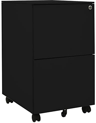 ARKEM Armario archivador armarios de Herramientas Mueble Oficina archivador Oficina Acero Negro 39x45x67 cm