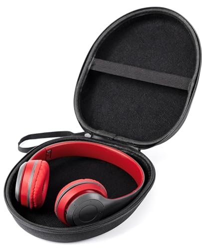 Funda protectora de nailon resistente para auriculares, tamaño universal, compatible con Sony MDR-XFB950BT, MDRZX310, COWIN E7, Bose QC25, Grado SR80, color negro