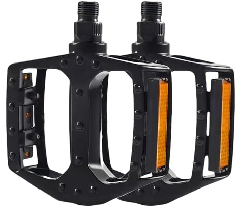 Aluminum Bike Pedals for Audlt 9/16 Thread Road Mountain Bicycle with Reflectors